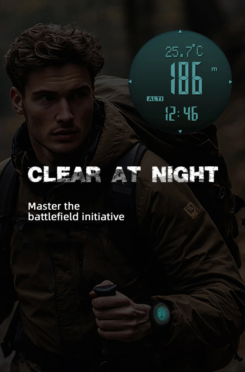 NORTH EDGE APACHE-46 Men Digital Watch Outdoor Sports Running Swimming Outdoor Sport Watches Altimeter Barometer Compass WR50M